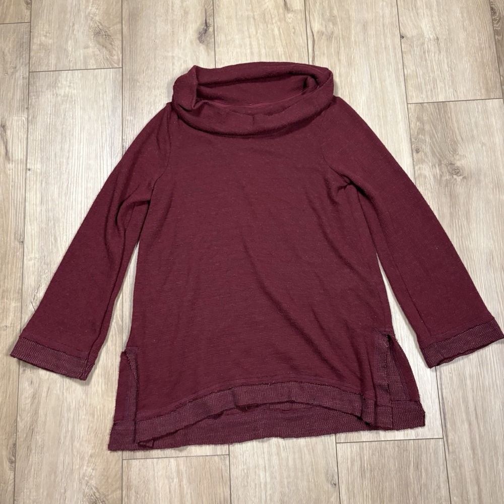 Maeve Anthropologie Super Soft  Mock-Neck‎ Sweater Classic Maroon Size XSP